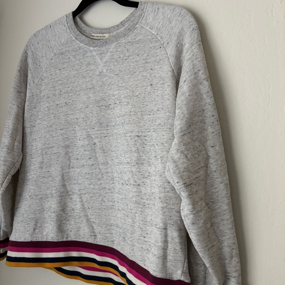 Marine Layer Re-Spun Jenny Retro Rib Sweatshirt Size Large Gray Multi Casual - Picture 3 of 10